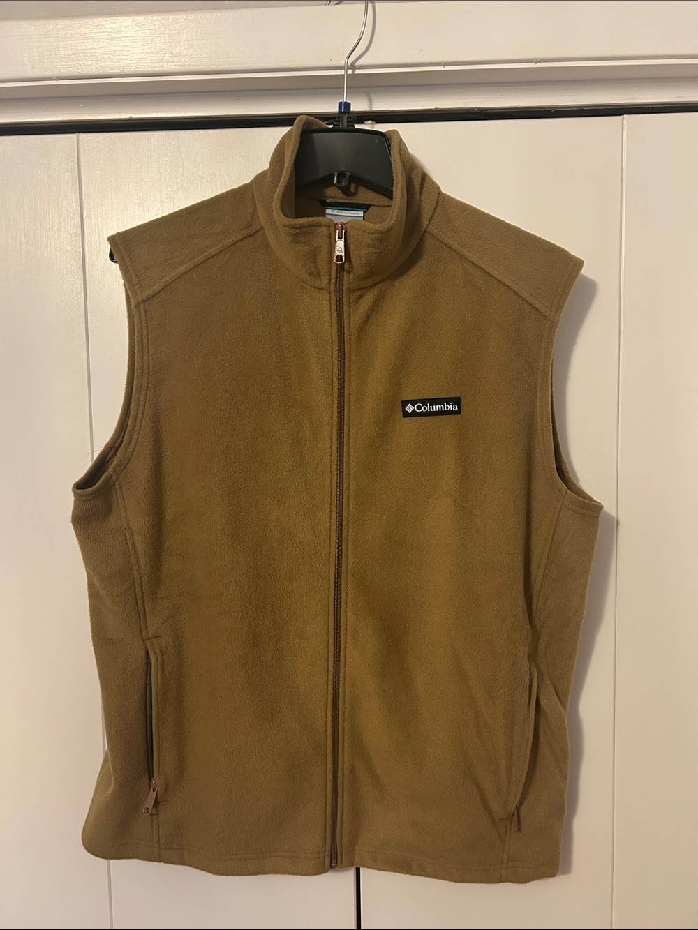 Columbia Men's Tan/Brown Fleece Vest - Full Zip